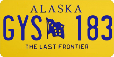 AK license plate GYS183