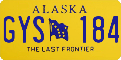 AK license plate GYS184