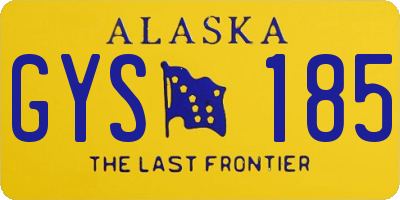 AK license plate GYS185