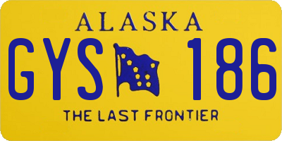 AK license plate GYS186