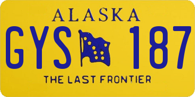 AK license plate GYS187