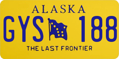 AK license plate GYS188