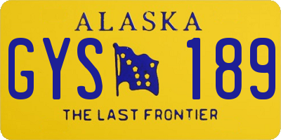 AK license plate GYS189
