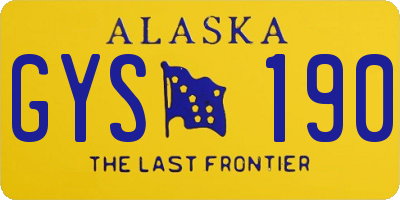 AK license plate GYS190