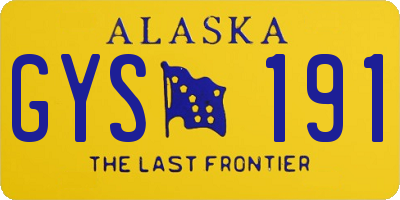 AK license plate GYS191