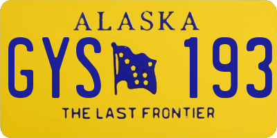 AK license plate GYS193