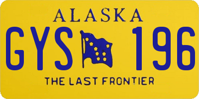 AK license plate GYS196