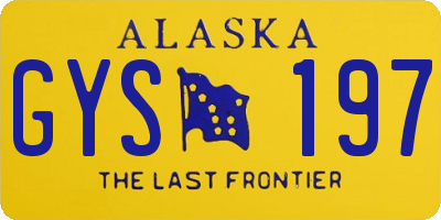 AK license plate GYS197