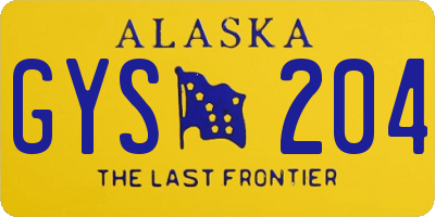 AK license plate GYS204