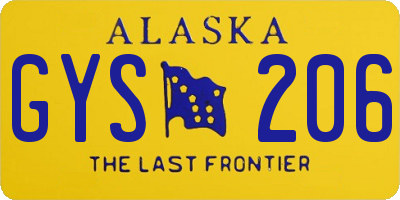 AK license plate GYS206