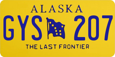 AK license plate GYS207