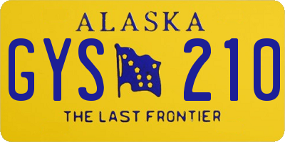 AK license plate GYS210