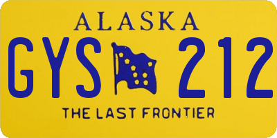 AK license plate GYS212