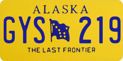 AK license plate GYS219