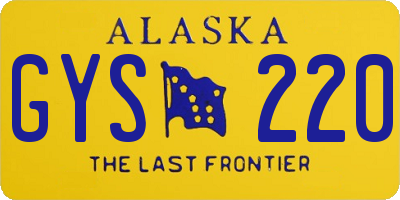 AK license plate GYS220