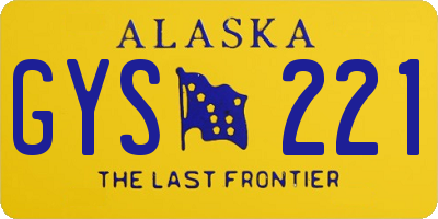 AK license plate GYS221