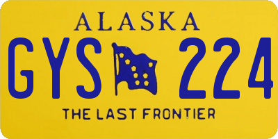 AK license plate GYS224