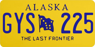 AK license plate GYS225