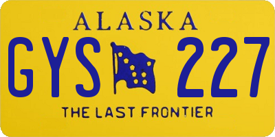 AK license plate GYS227