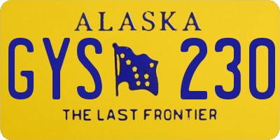 AK license plate GYS230