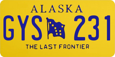 AK license plate GYS231