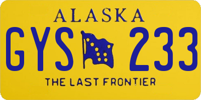 AK license plate GYS233