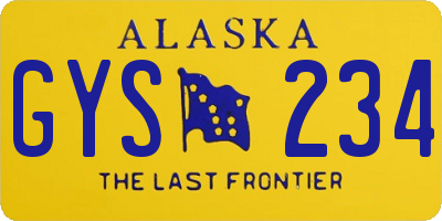 AK license plate GYS234