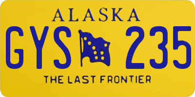 AK license plate GYS235