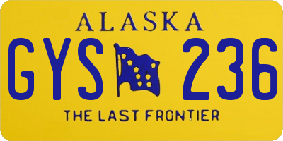 AK license plate GYS236