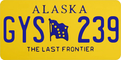 AK license plate GYS239