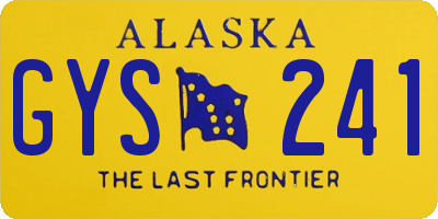 AK license plate GYS241