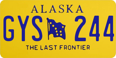 AK license plate GYS244