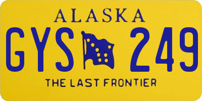 AK license plate GYS249