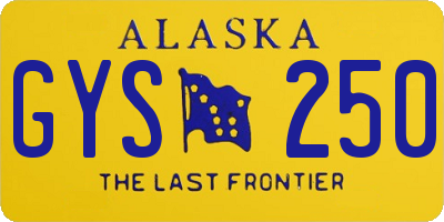 AK license plate GYS250