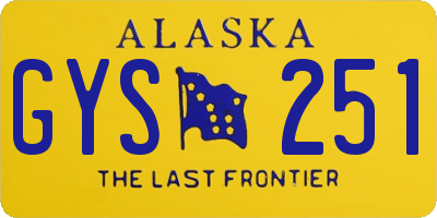 AK license plate GYS251