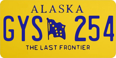 AK license plate GYS254