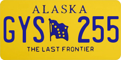 AK license plate GYS255