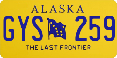 AK license plate GYS259