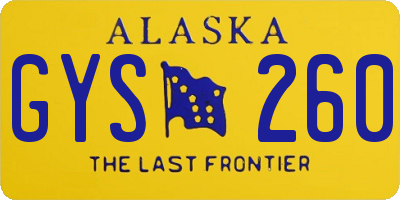 AK license plate GYS260