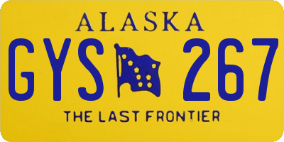 AK license plate GYS267