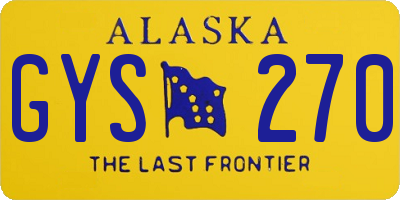 AK license plate GYS270