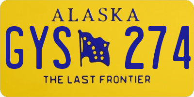 AK license plate GYS274