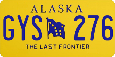 AK license plate GYS276