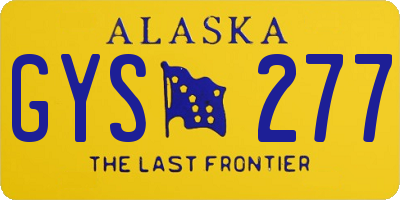 AK license plate GYS277