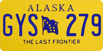 AK license plate GYS279