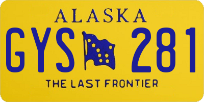 AK license plate GYS281