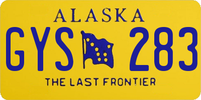 AK license plate GYS283