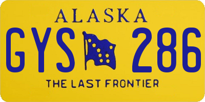 AK license plate GYS286