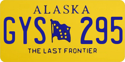 AK license plate GYS295