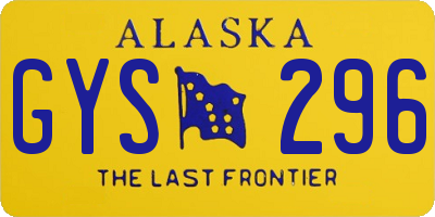 AK license plate GYS296